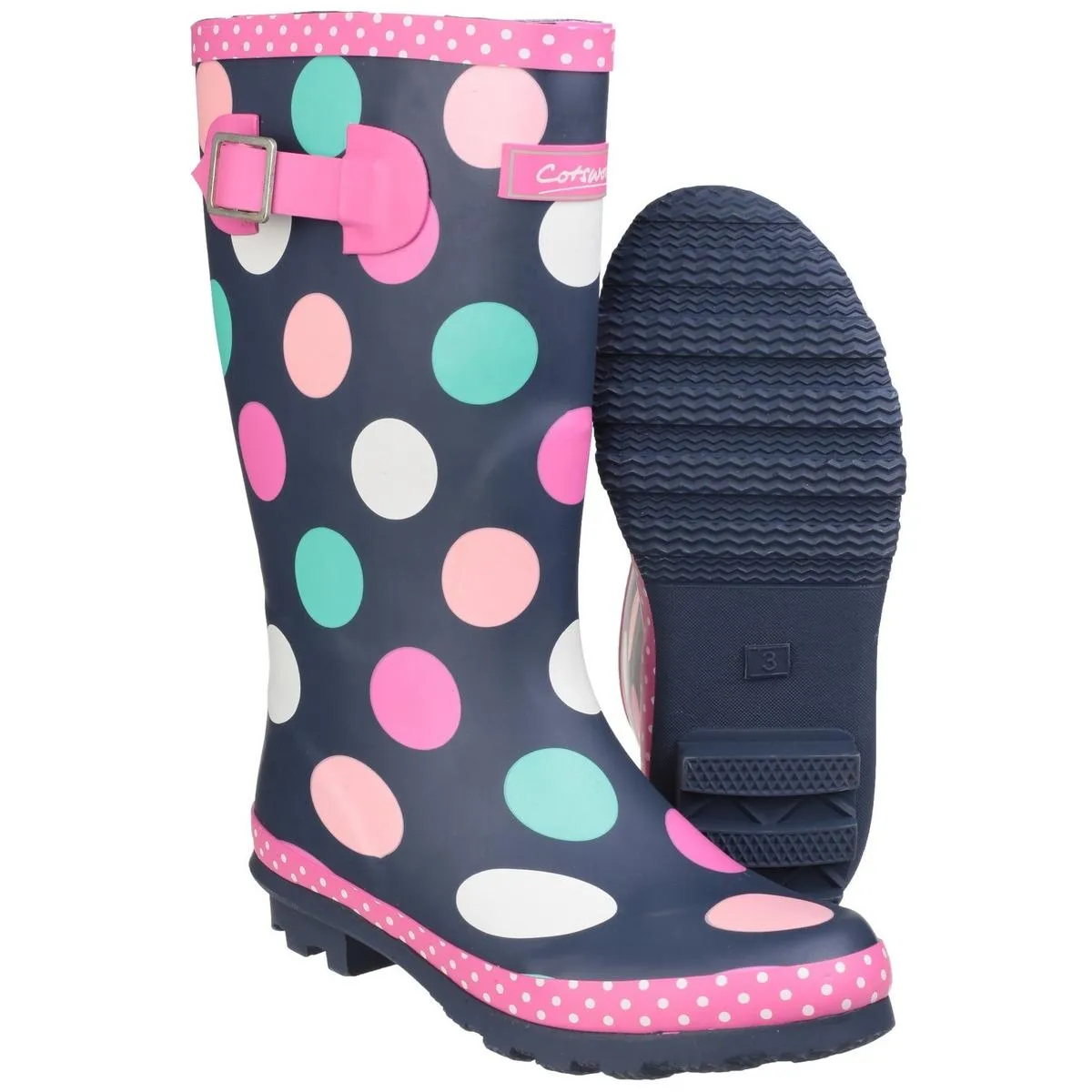 Cotswold Dotty Jnr Pull On Wellington Boot Multicoloured