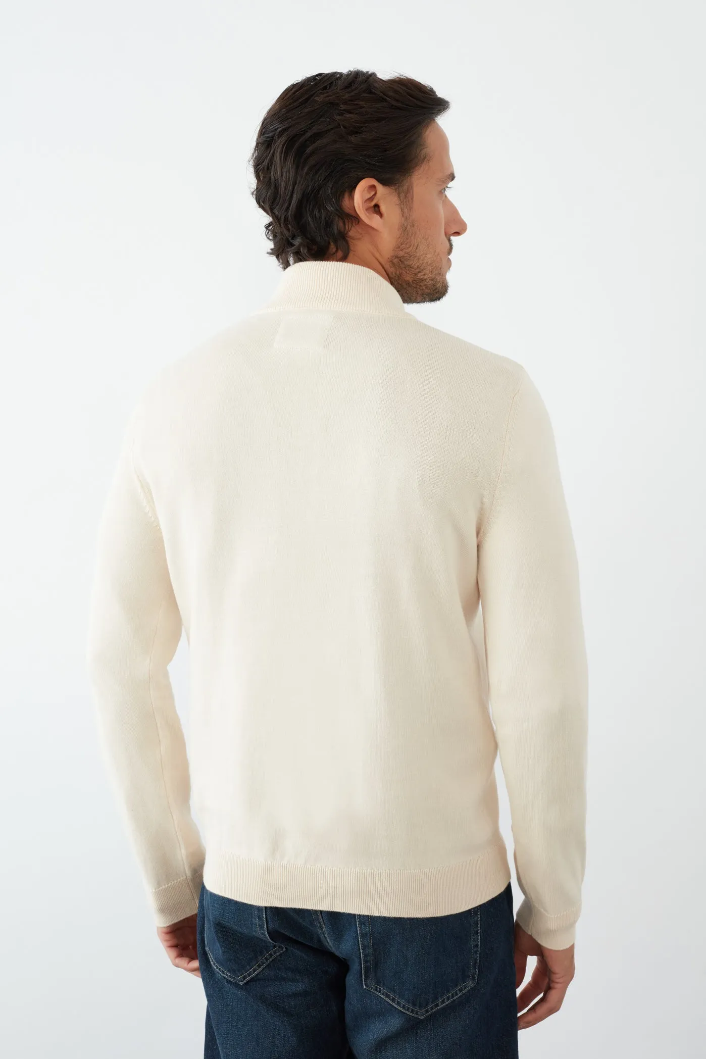 Cotton Man Sweater Beige