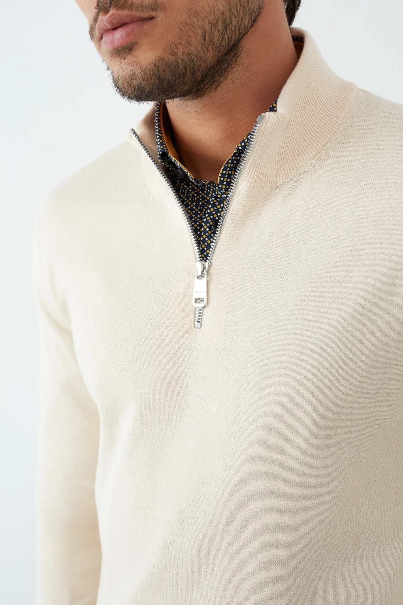 Cotton Man Sweater Beige