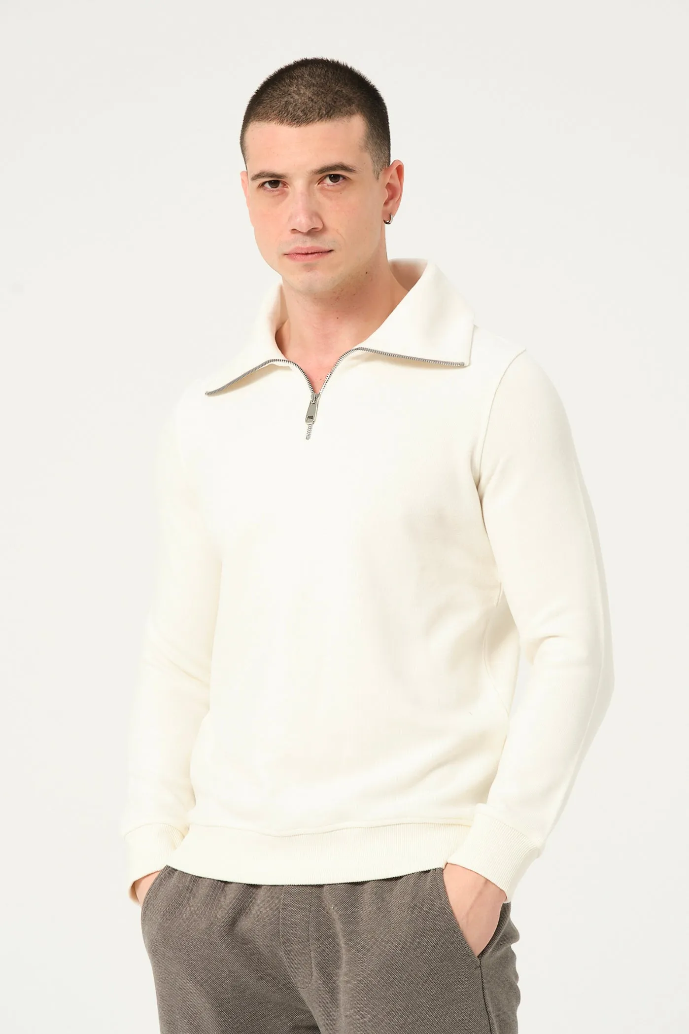 Cotton Man Sweater White