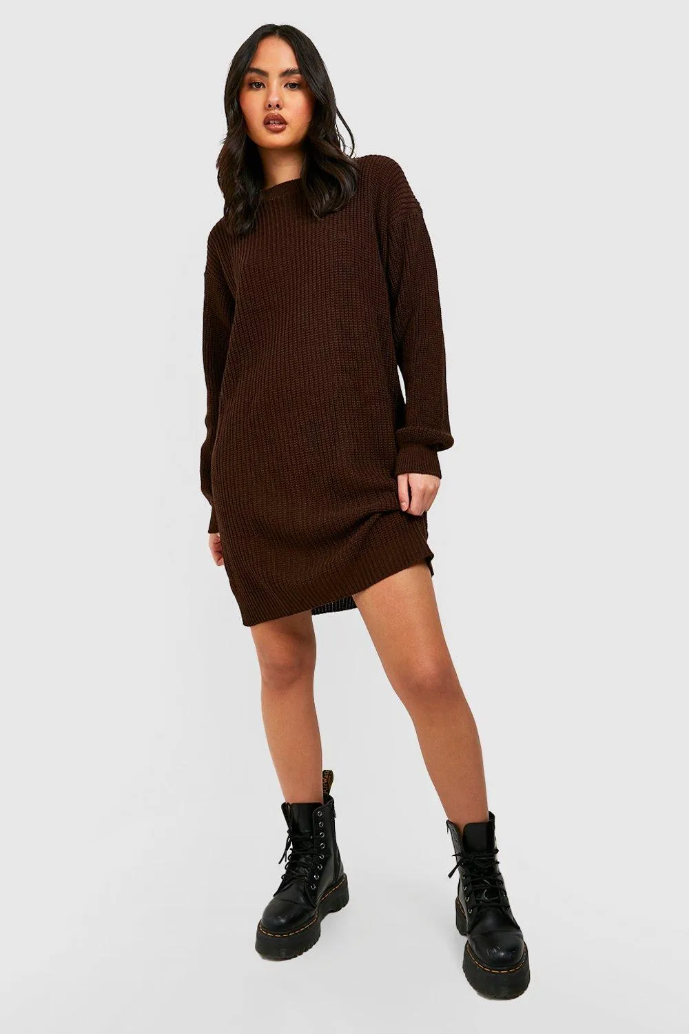 Crew Neck Sweater Dress