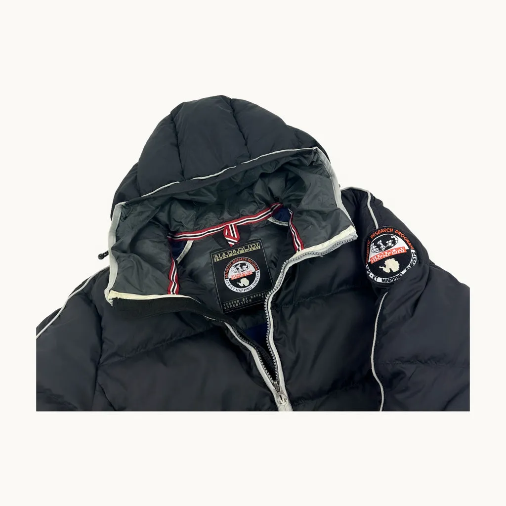 Dark Grey y2ks Napapijri Puffer Jacket Coat (M)