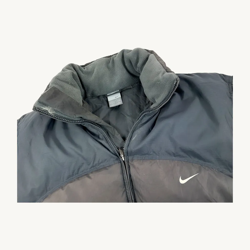 Dark Grey y2ks NIKE Puffer Jacket Coat (XL)