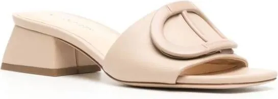 Dee Ocleppo Dizzy 35mm leather mules Neutrals