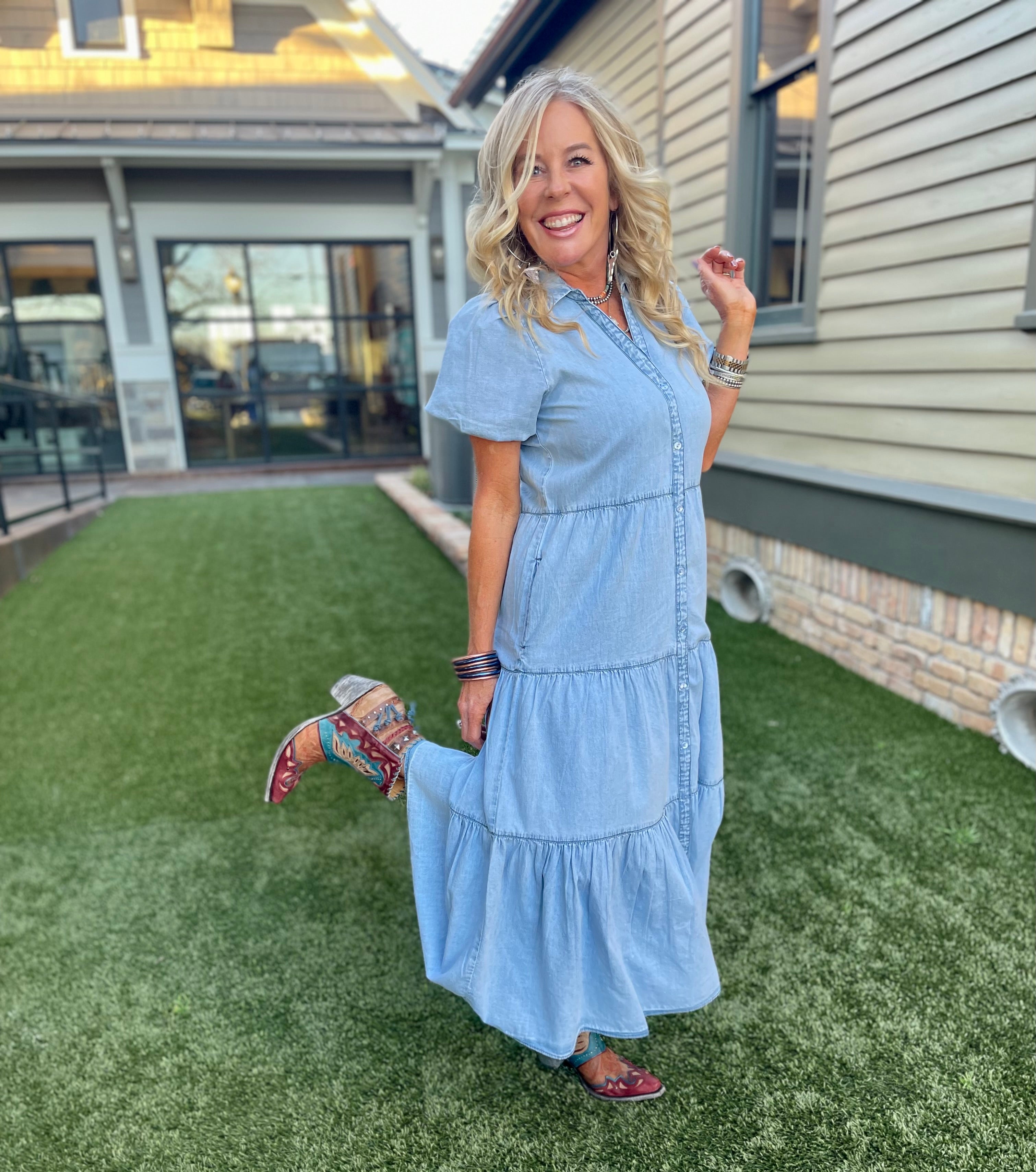 Denim Days Midi Dress