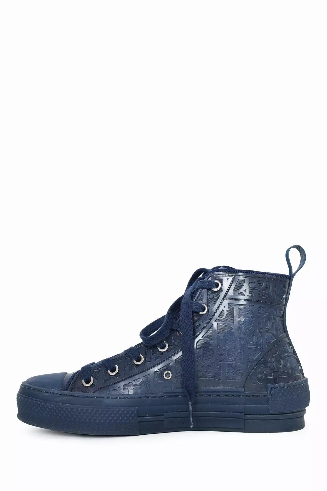 Dior Homme Navy Oblique B23 High Top Sneaker Size 38