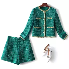 Elegant Vintage 2-Piece Suit, Tweed Suit Women