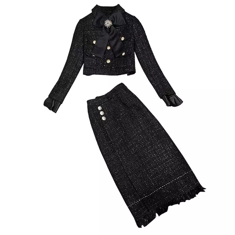 Elegant Vintage 2-Piece Suit, Tweed Suit Women