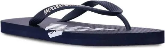 Emporio Armani logo-print flip flops Black