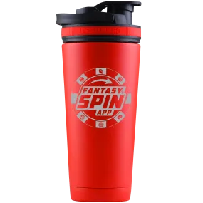 FantasySpin Ice Shaker Bottle - Red - 26 oz.