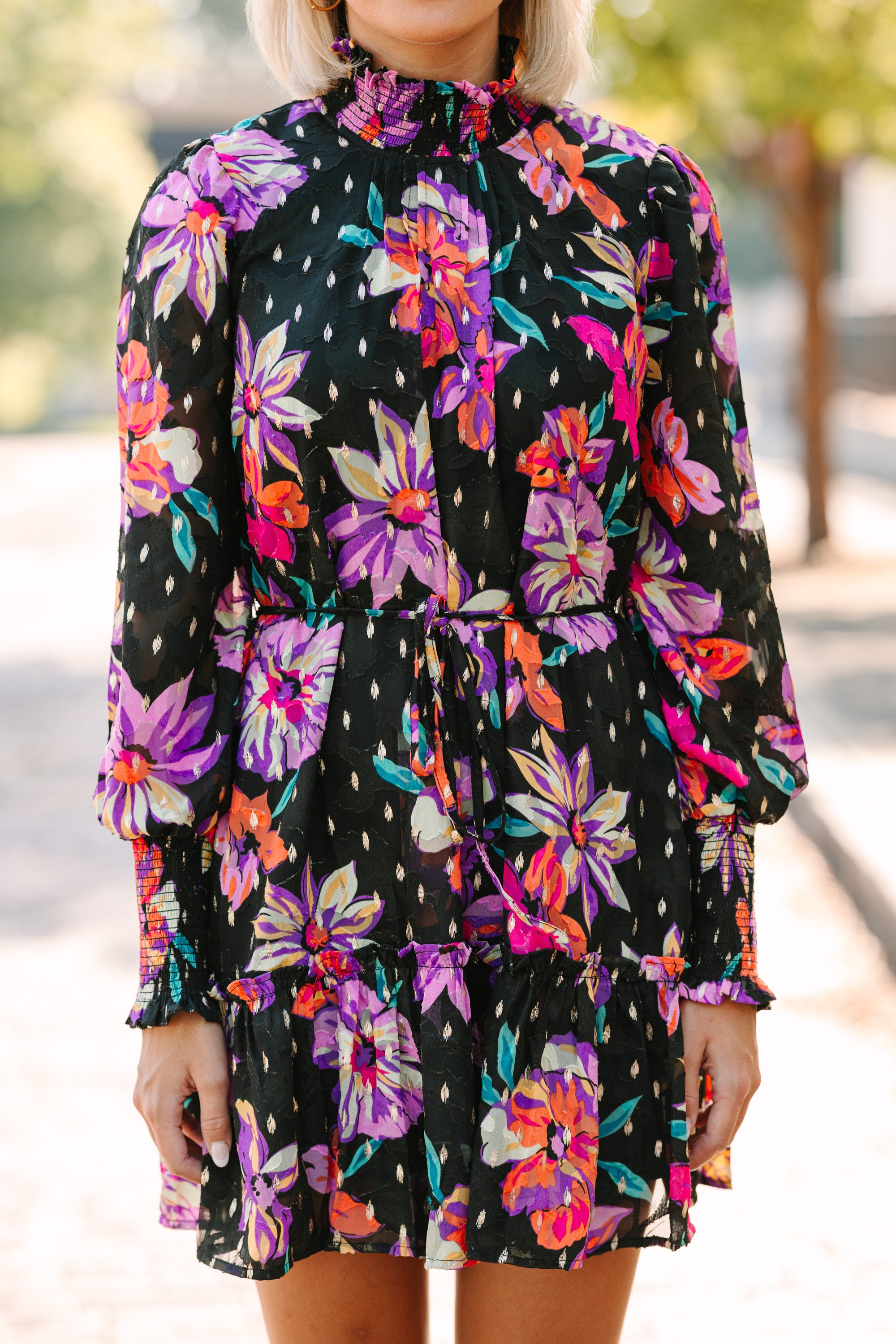 Fate: It's All True Black Floral Dress