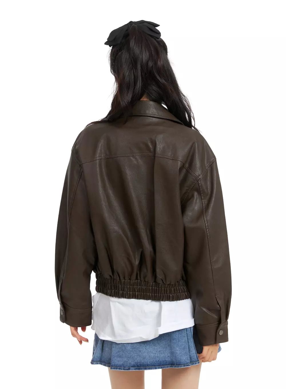 Faux Leather Jacket OM418