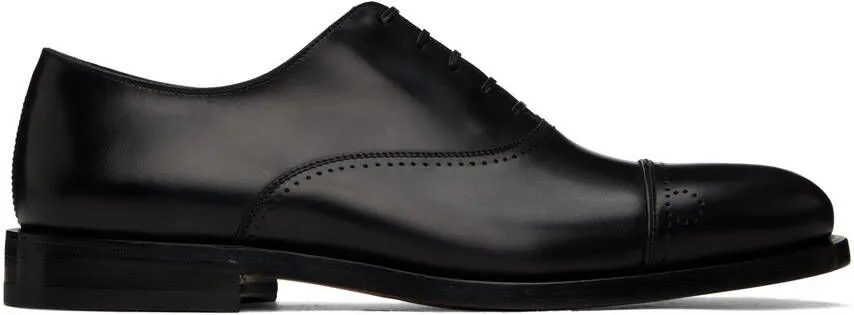 Ferragamo Black Giovanni Oxfords