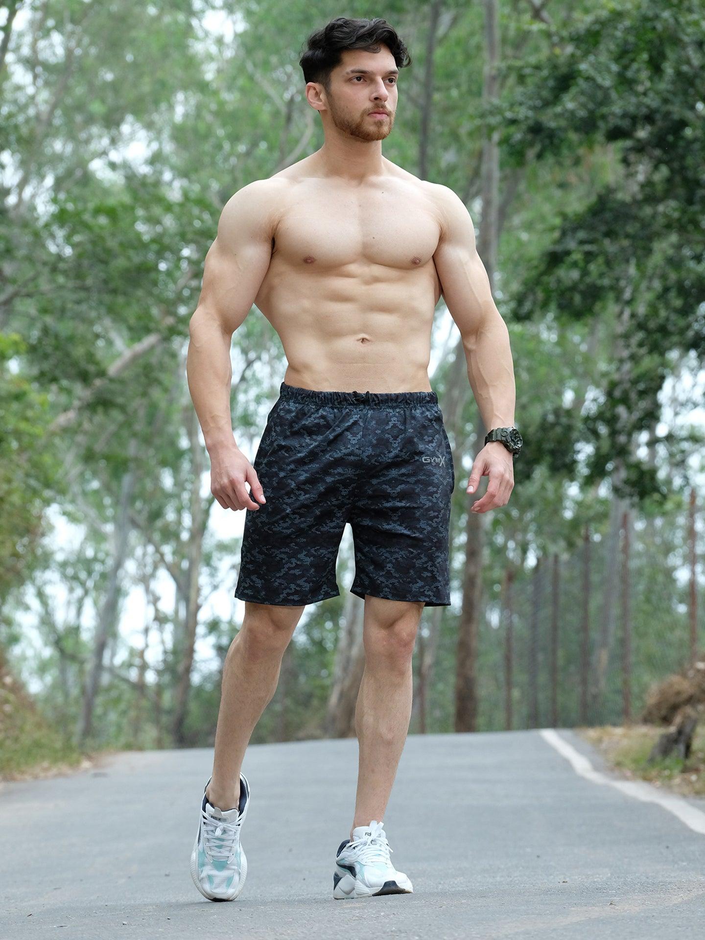 Freeze Blue Camo GymX Shorts - Sale