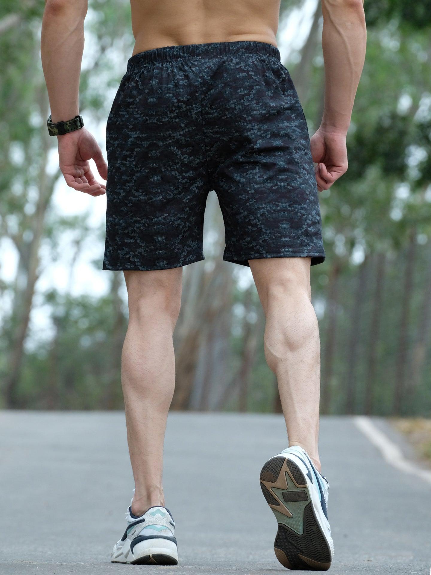 Freeze Blue Camo GymX Shorts - Sale