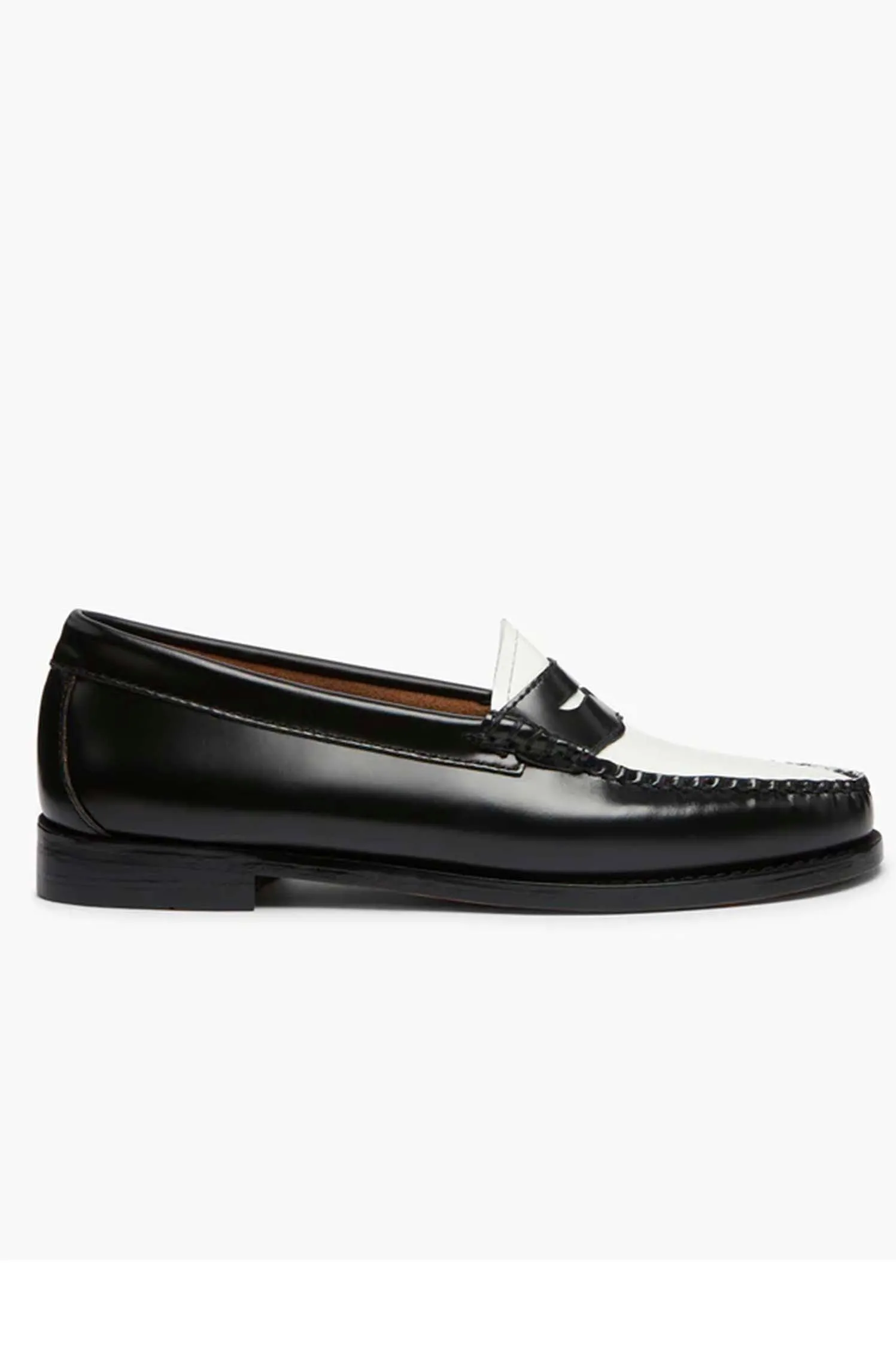 GH BASS PENNY LOAFERS BLACK & WHITE