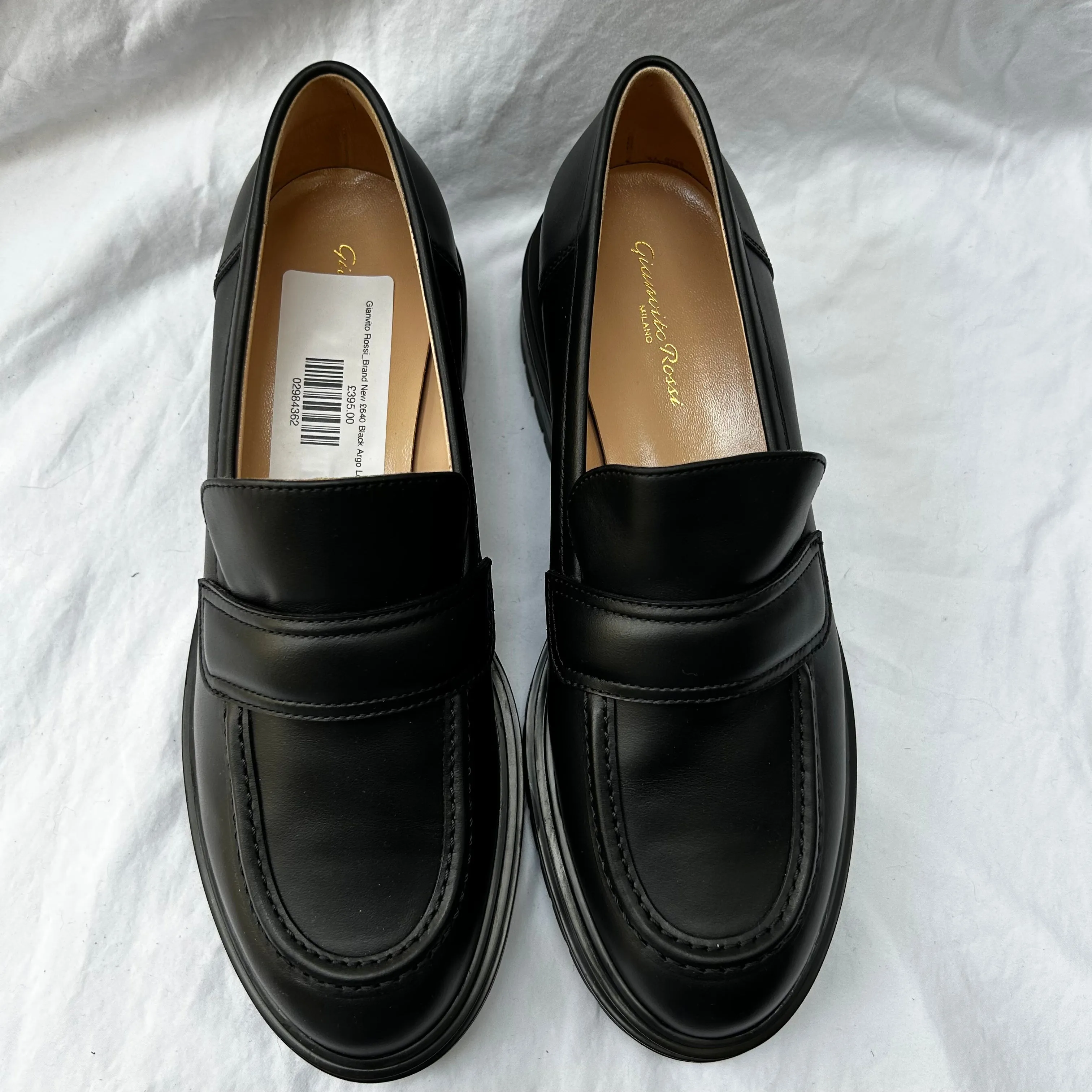 Gianvito Rossi Brand New 640 Black Argo Loafers 41