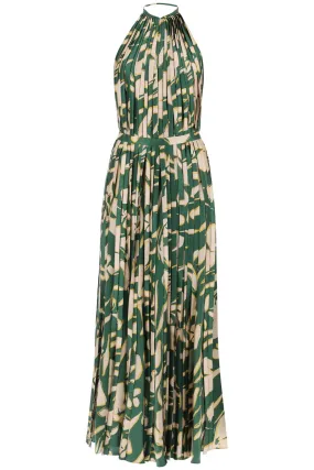 giorgia fringed maxi dress 5L00005 NS00016 GREEN FLORAL