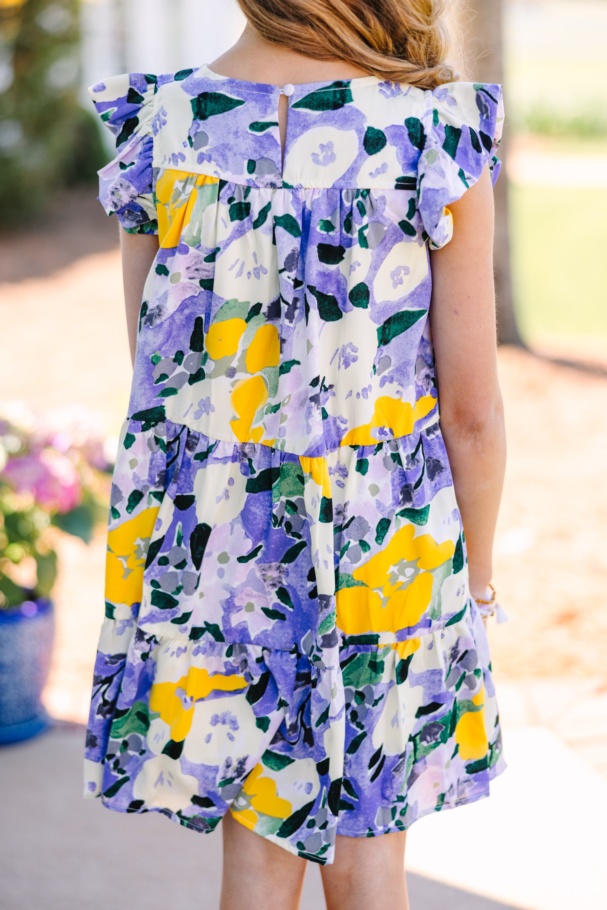 Girls: All You Need Lavender Purple Floral Dress