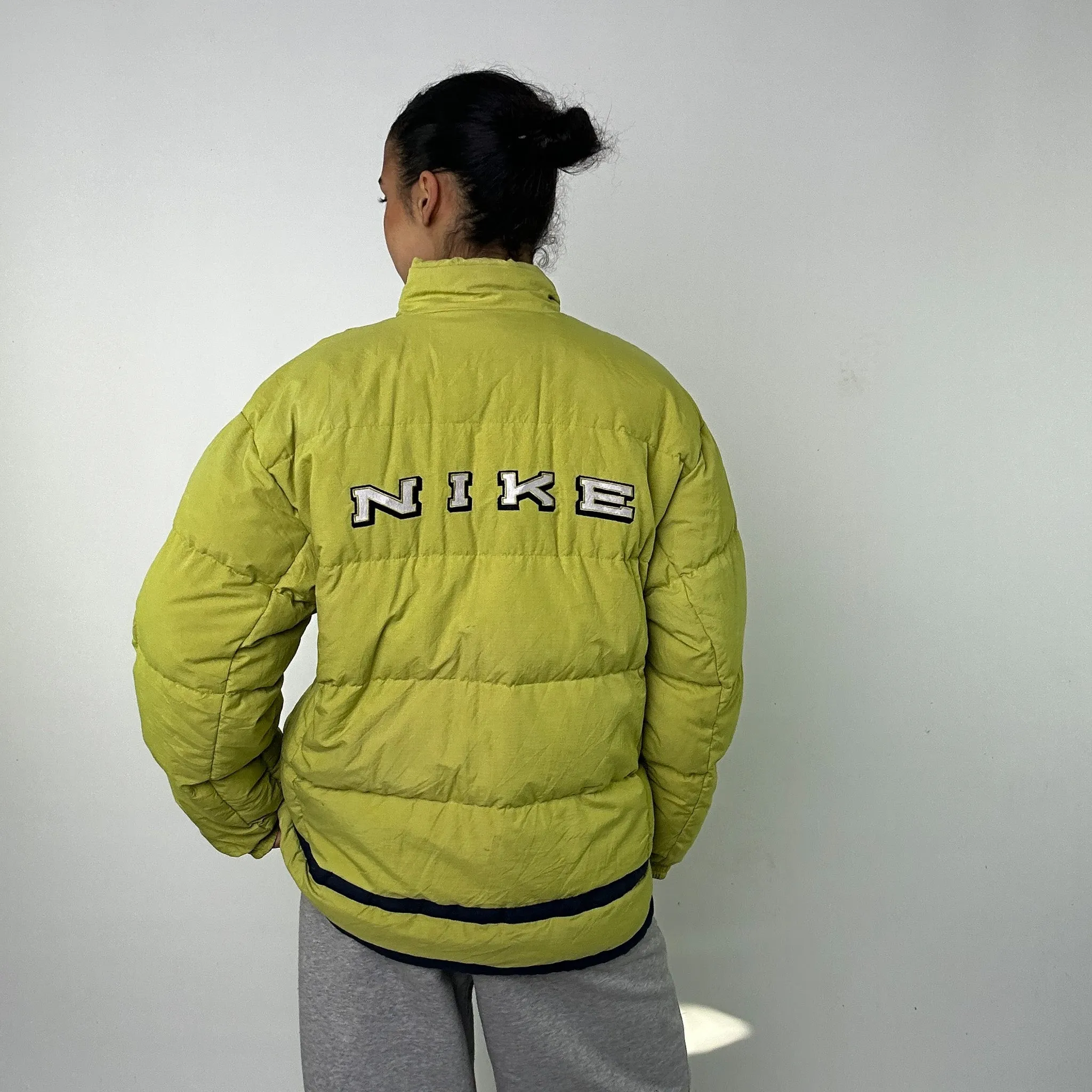 Green 90s NIKE Reversible Puffer Jacket Coat (L)