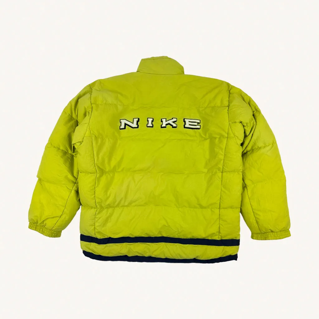 Green 90s NIKE Reversible Puffer Jacket Coat (L)