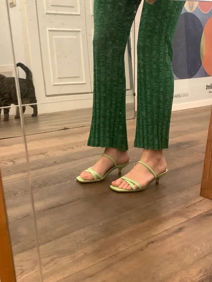 Green Fluor Ringo Mules