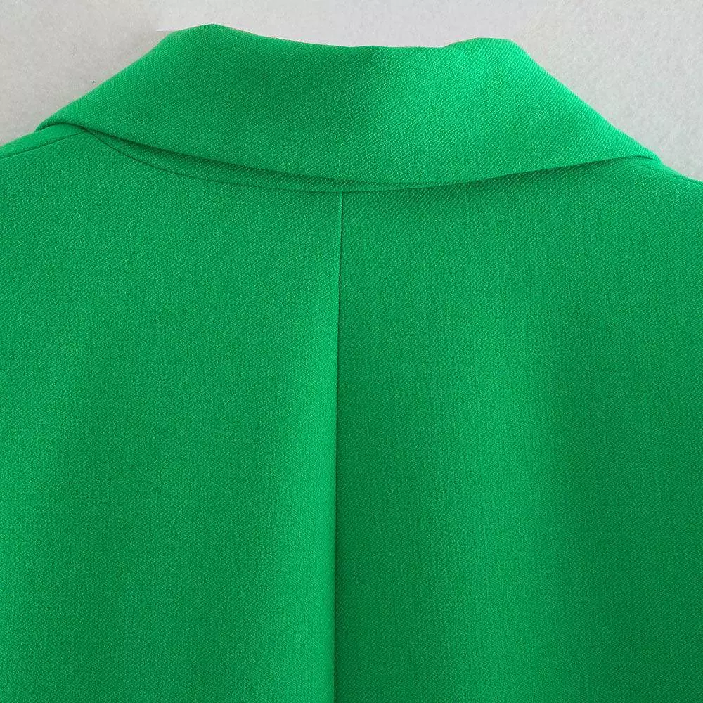 Green Mini Skirt Suit