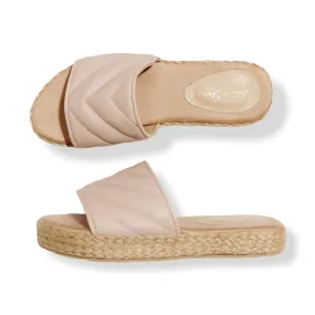 HARMONY Quilt Strap Low-Platform Abaca Slides