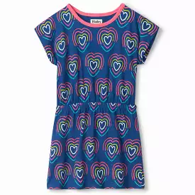 Hatley Rainbow Hearts Cinched Waist Dress