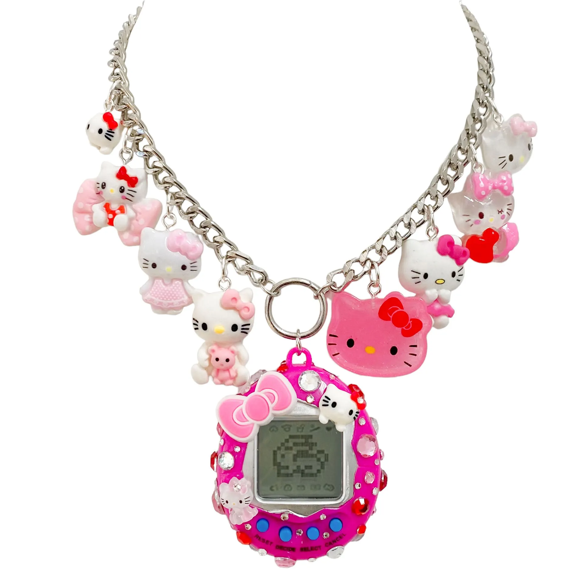 Hello Kitty Cyber Pet Charm Necklace