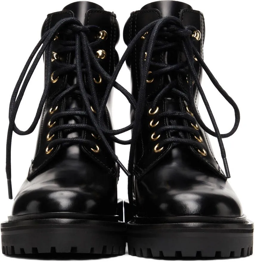 Isabel Marant Black Campah Combat Boots