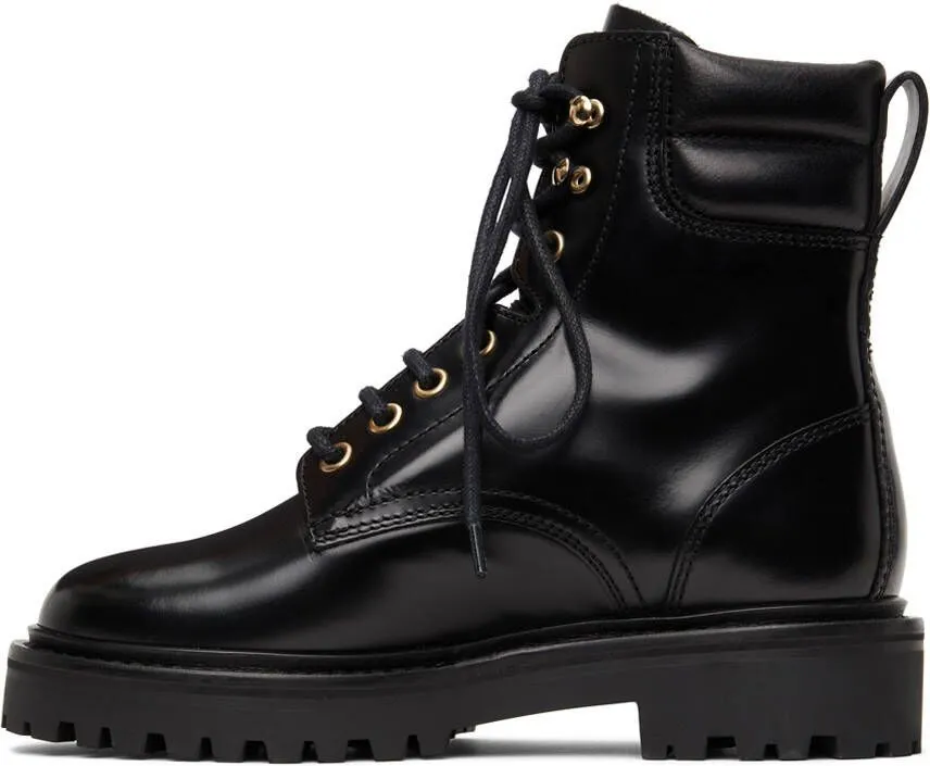 Isabel Marant Black Campah Combat Boots