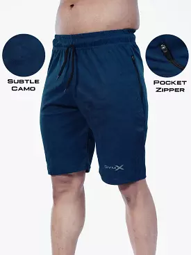 Jacquard Aqua Blue Camo GymX Shorts