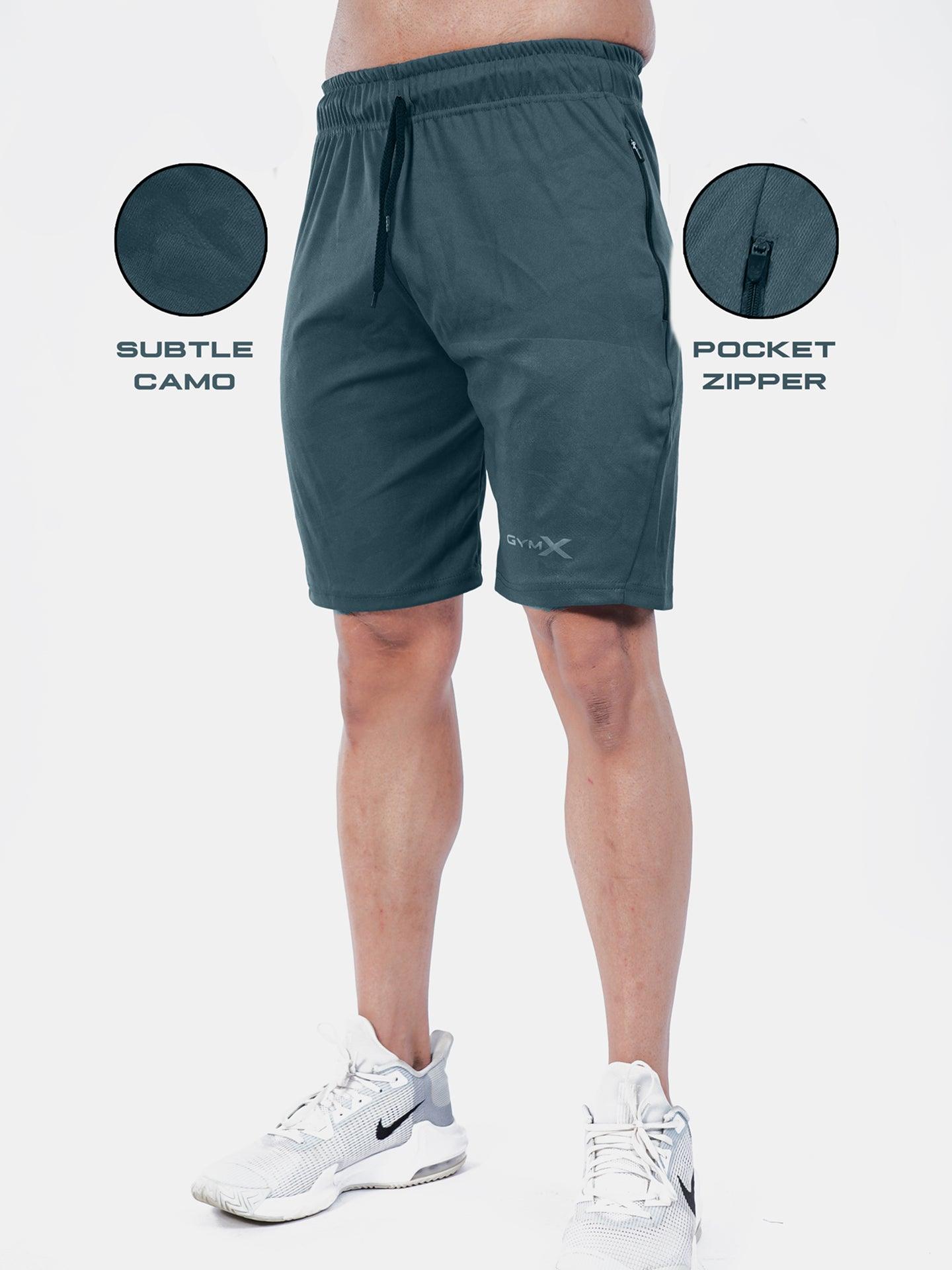 Jacquard Sea Grey Camo GymX Shorts