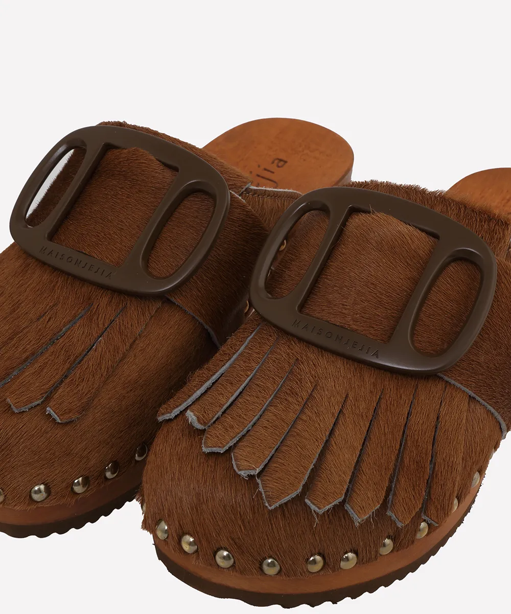 JEJIAbuckle front clogs 