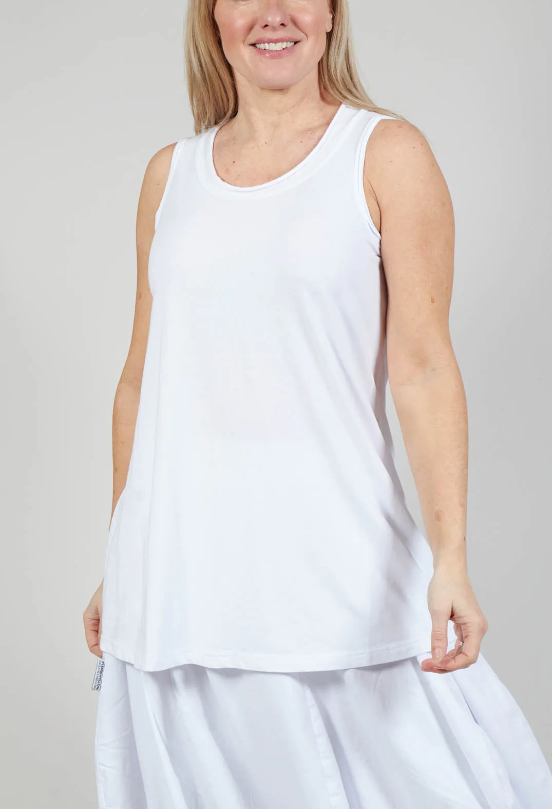 Jersey Vest in White