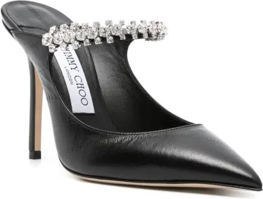 Jimmy Choo Bing 100mm leather mules Black