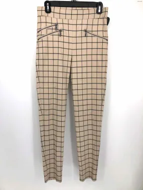 JOSEPH RIBKOFF Cream Black Plaid Size 8  (M) Pants