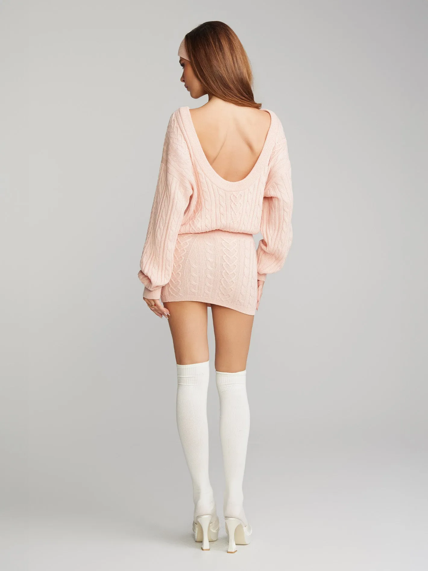 Kendall Knit Dress (Peach)