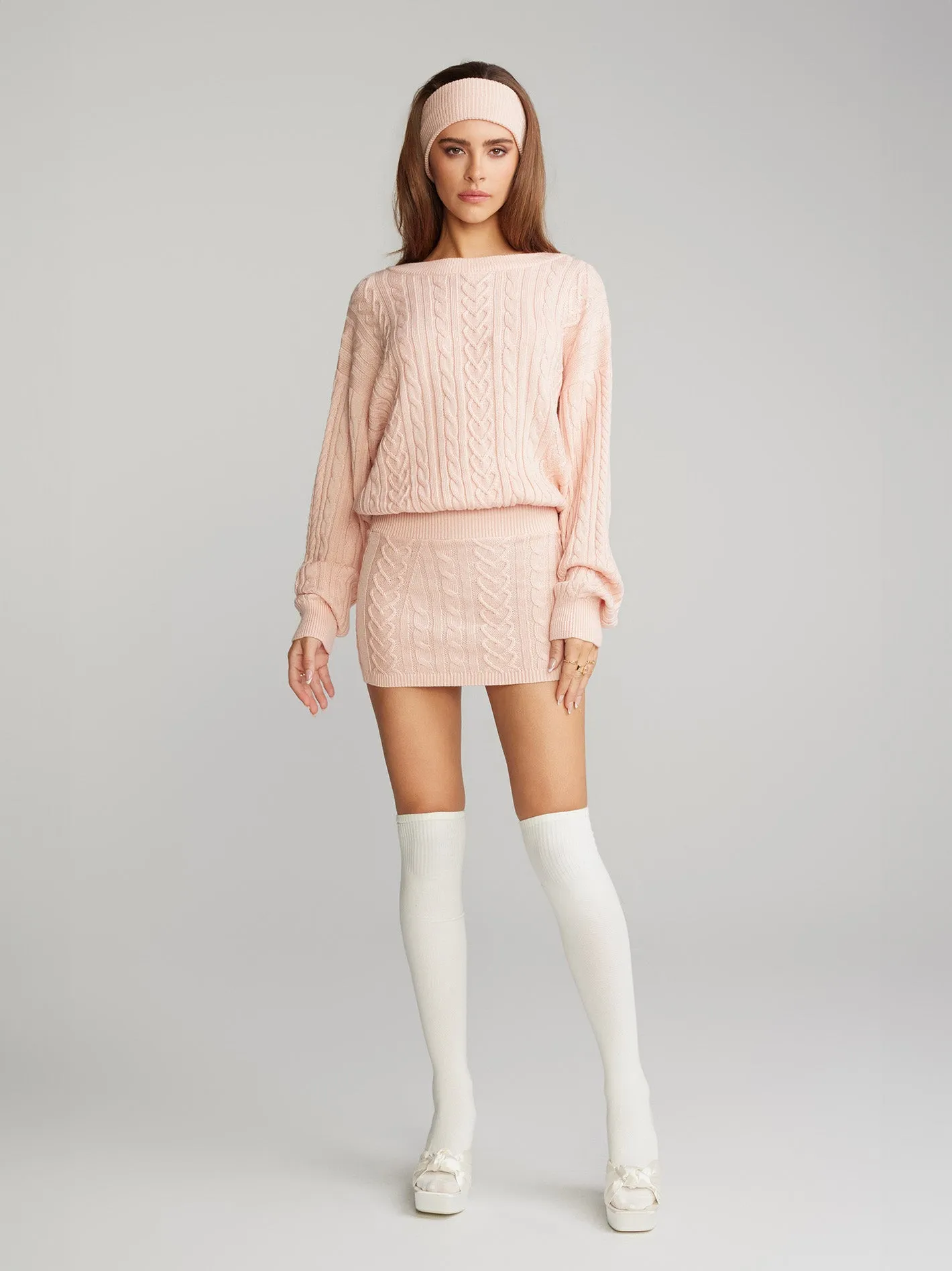 Kendall Knit Dress (Peach)