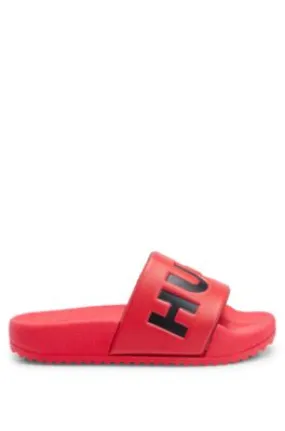 Kids' lightweight slides with logo strap