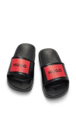 Kids' slides with logo straps