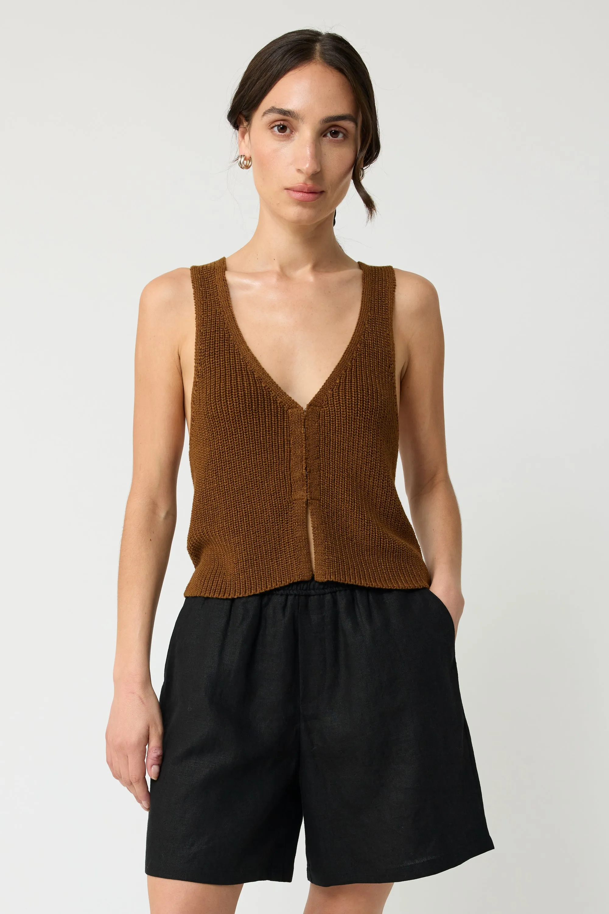 Knit V Neck Vest