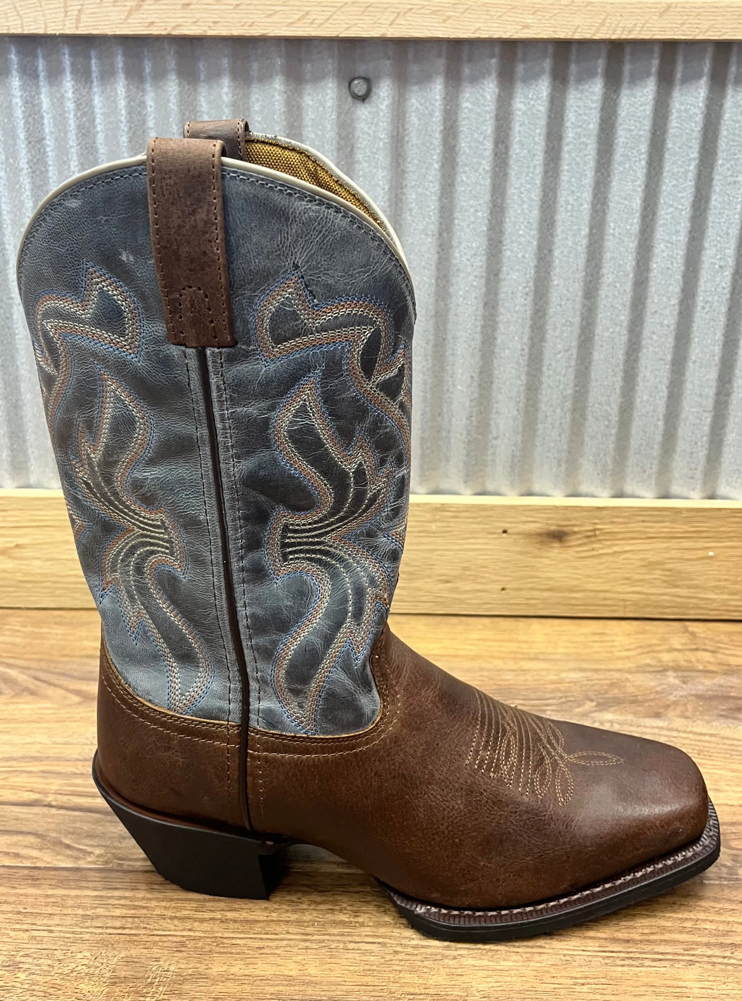 Laredo Men's Tan and Blue McKinney Cowboy Boots 68556