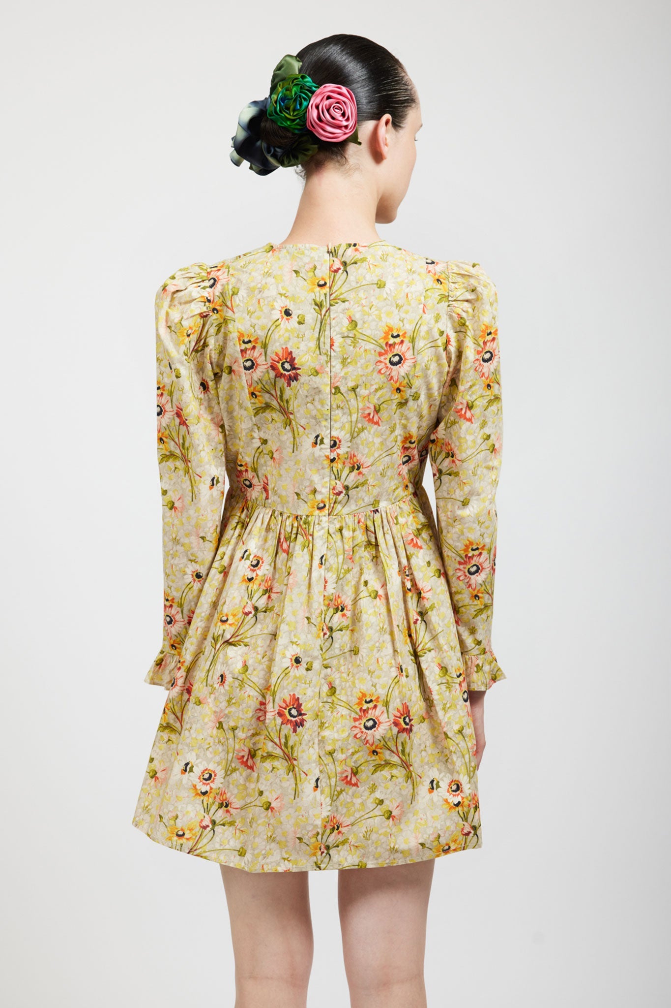 Laura Ashley x BATSHEVA Square Neck Mini Prairie Dress in Witton Floral