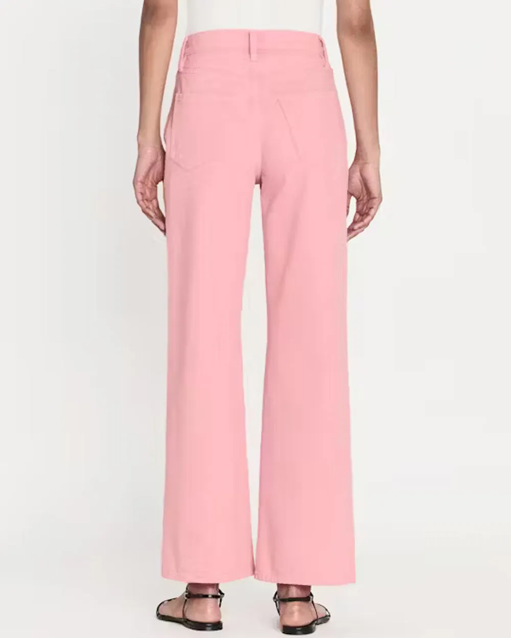 Le Jane Wide Crop Jean in Washed Dusty Pink