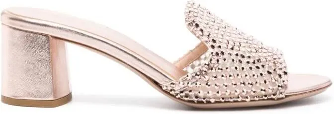 Le Silla Gilda 65mm rhinestone-embellished mules Pink