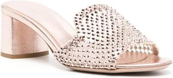 Le Silla Gilda 65mm rhinestone-embellished mules Pink