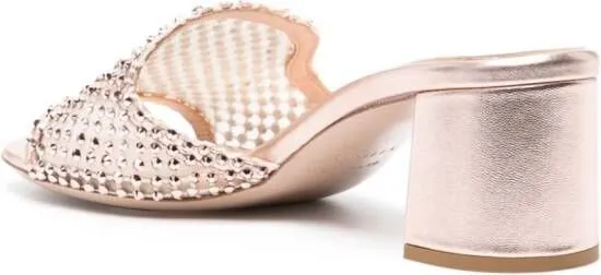 Le Silla Gilda 65mm rhinestone-embellished mules Pink