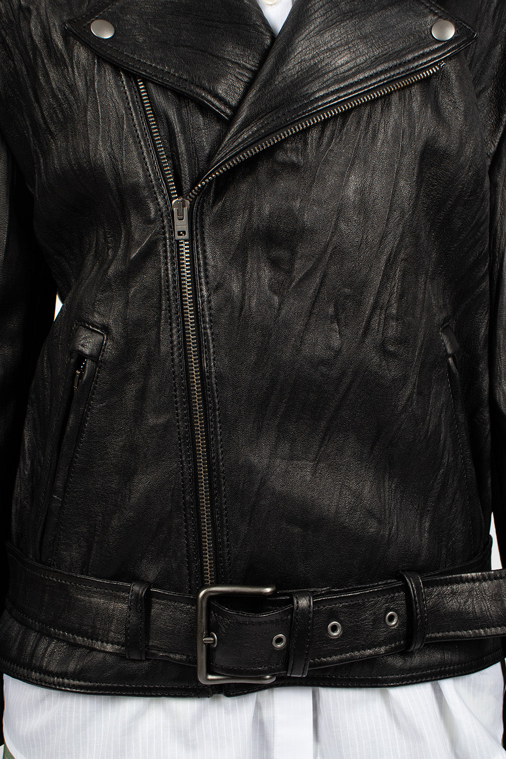 Leather Biker Jacket Black